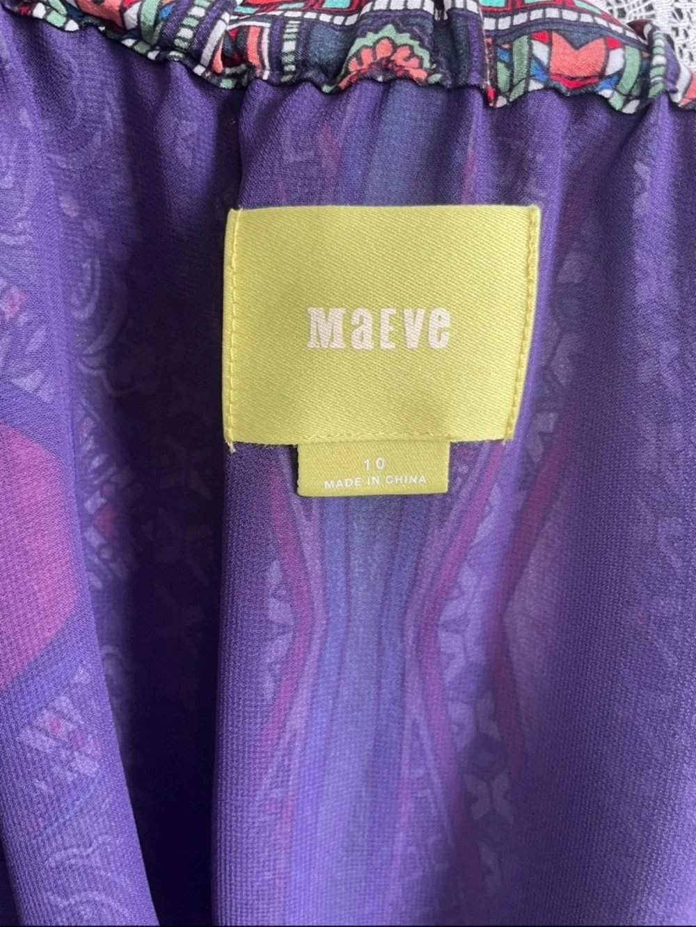 New Anthropologie 100% Silk Geometic Jewel Tone Wrap Midi Skirt. Slit. Size 10 - Picture 12 of 13